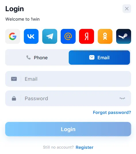 1win login